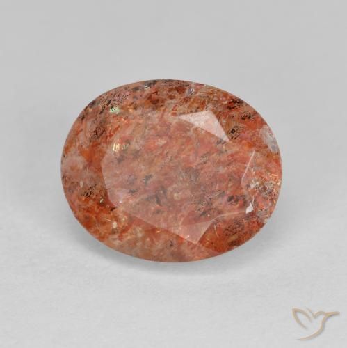 Pedra do Sol laranja quente Natural 3.40ct, oval, Translúcido