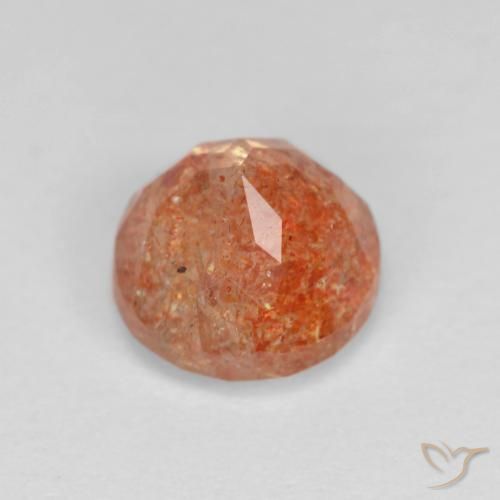 Pedra do Sol Toranja Laranja Natural 1.53ct, Redondo, Translúcido
