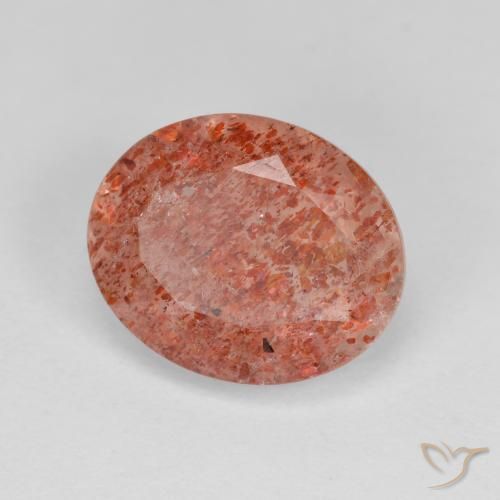 Pedra do Sol Laranja Médio Natural 3.03ct, oval, Transparente