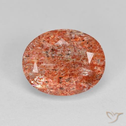 3.47ct Natural laranja quente Pedra do Sol, oval, Transparente