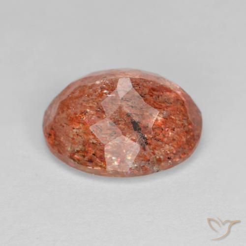 Pedra do Sol laranja quente Natural 3.47ct, oval, Transparente