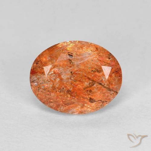 2.93ct Natural Laranja brilhante Pedra do Sol, oval, Transparente