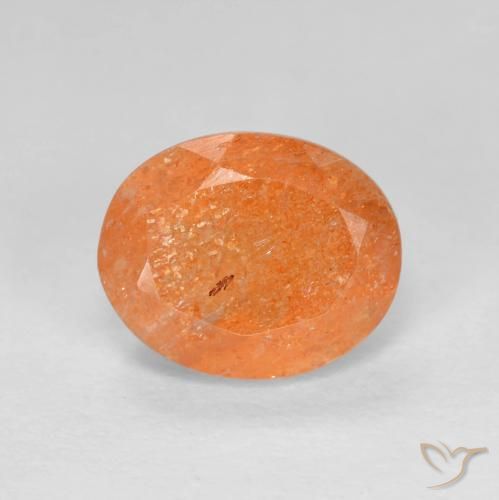 2.85ct Natural Inhame Laranja Pedra do Sol, oval, Translúcido
