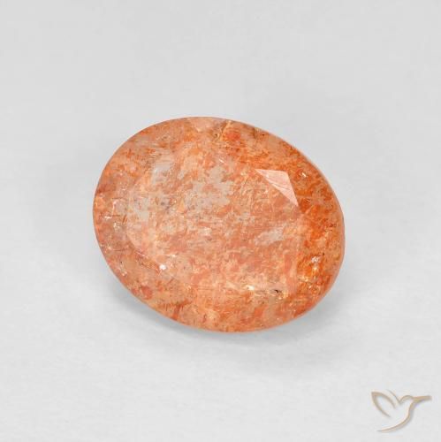 Pedra do Sol Laranja Profundo Natural 2.28ct, oval, Transparente