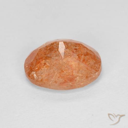 Pedra do Sol laranja avermelhado Natural 2.60ct, oval, Transparente