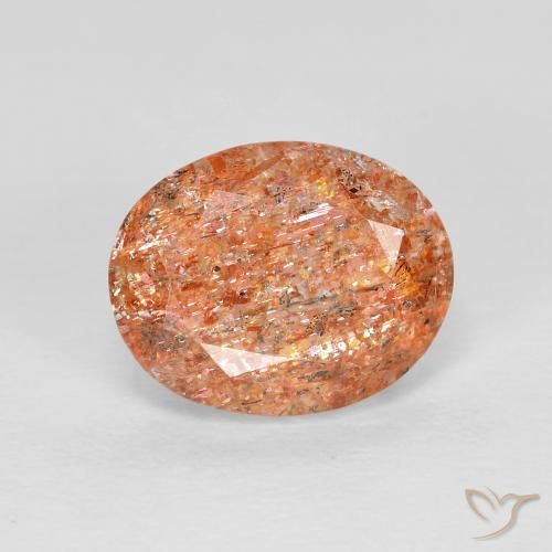 Pedra do Sol Laranja Médio Natural 2.62ct, oval, Transparente