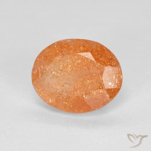 2.51ct Natural Laranja Profundo Pedra do Sol, oval, Transparente