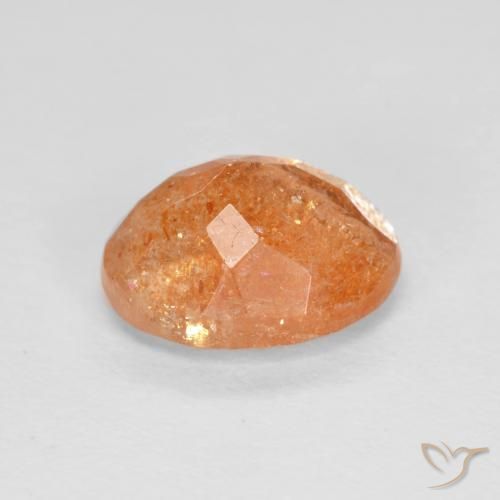 Pedra do Sol Laranja Profundo Natural 2.51ct, oval, Transparente