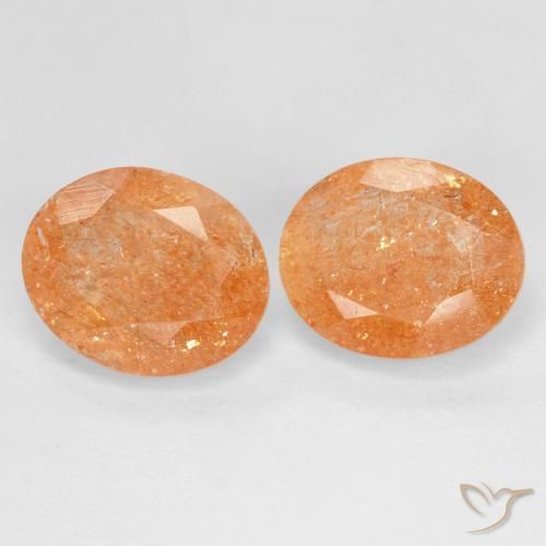 Pedras preciosas de Pedra do Sol Laranja Profundo natural de 5.50 ct, oval, Transparente