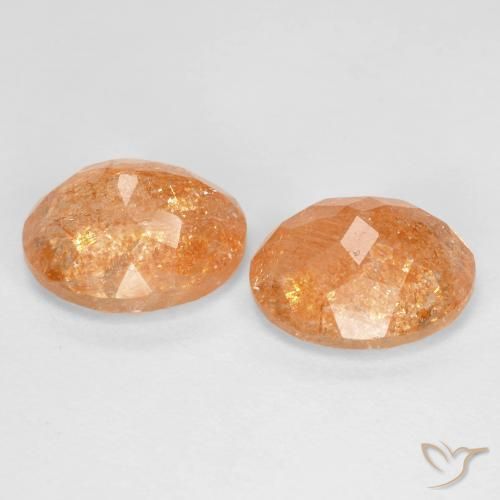 Pedras preciosas de Pedra do Sol Laranja Profundo natural de 5.50 ct, oval, Transparente