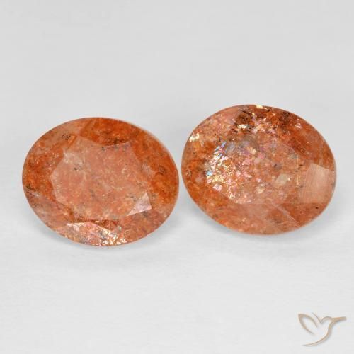 4.80ctw Natural laranja avermelhado Pedra do Sol, oval, Transparente