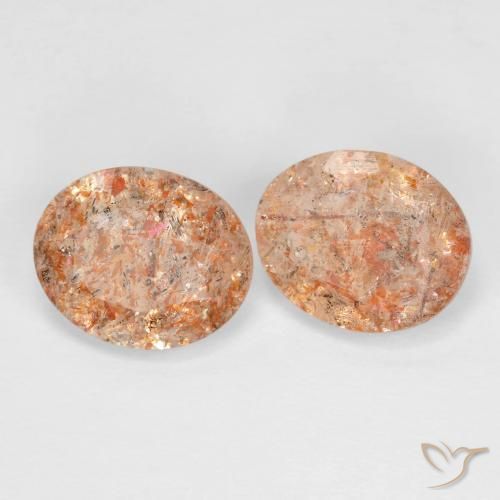 Pedras preciosas de Pedra do Sol Laranja claro natural de 4.08 ct, oval, Transparente