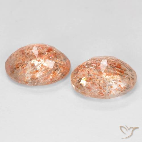 Pedras preciosas de Pedra do Sol Laranja claro natural de 5.07 ct, oval, Transparente
