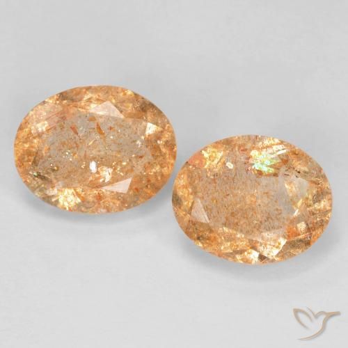 4.83ctw Natural Dourado Pêssego Claro Pedra do Sol, oval, Transparente