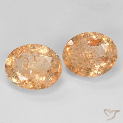 Pedras preciosas de Pedra do Sol Dourado Pêssego Claro natural de 4.83 ct, oval, Transparente