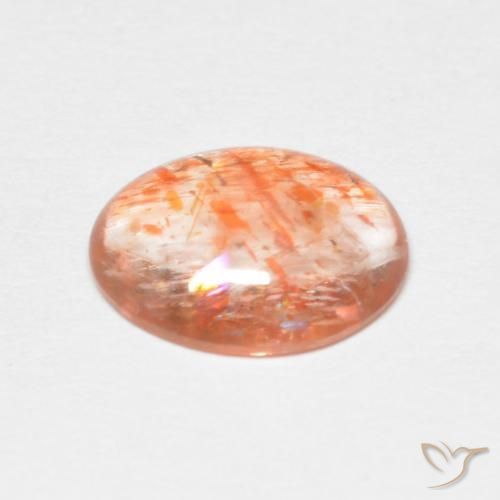 Pedra do Sol gengibre laranja Natural 1.57ct, oval, Translúcido