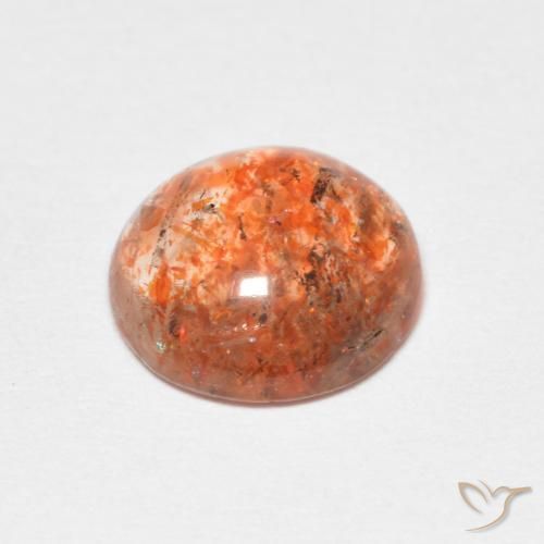 Pedra do Sol laranja avermelhado Natural 1.98ct, Redondo, Translúcido