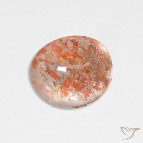 Pedra do Sol laranja avermelhado Natural 1.82ct, oval, Translúcido