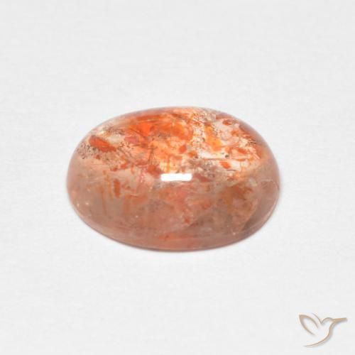 Pedra do Sol laranja avermelhado Natural 1.82ct, oval, Translúcido