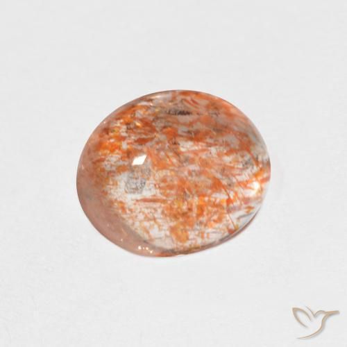 Pedra do Sol Laranja claro Natural 1.42ct, oval, Translúcido