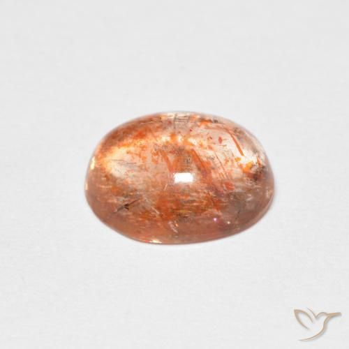 Pedra do Sol Laranja claro Natural 1.42ct, oval, Translúcido