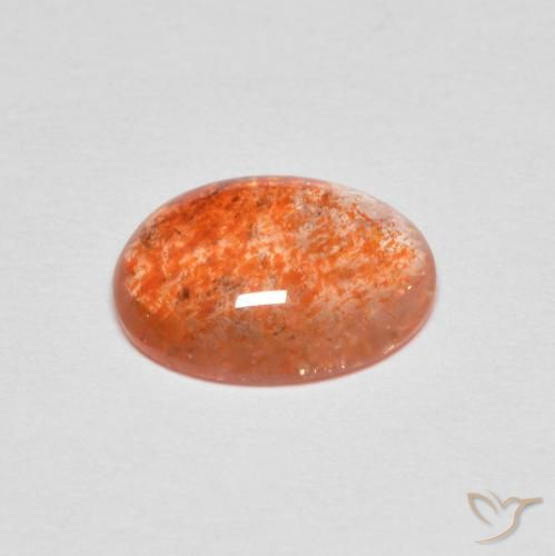 Pedra do Sol Laranja Médio Natural 1.50ct, oval, Translúcido