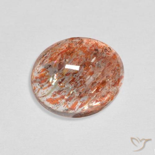 2.17ct Natural laranja avermelhado Pedra do Sol, oval, Translúcido