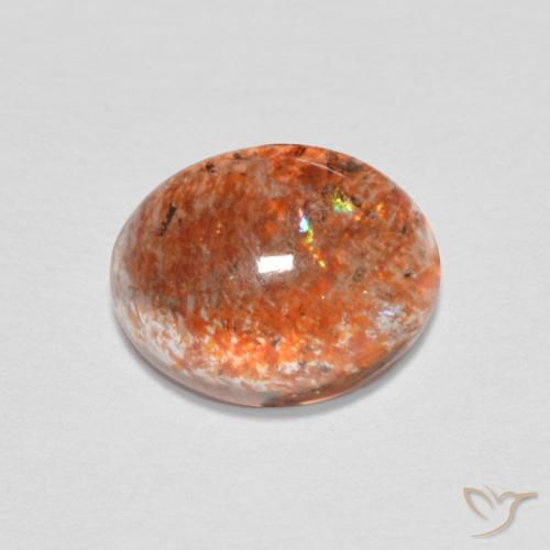 Pedra do Sol laranja avermelhado Natural 1.70ct, oval, Translúcido