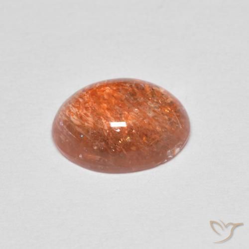 Pedra do Sol laranja avermelhado Natural 1.70ct, oval, Translúcido