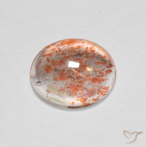 1.71ct Natural laranja avermelhado Pedra do Sol, oval, Translúcido