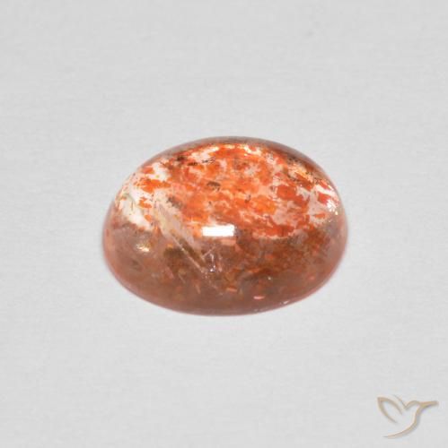 Pedra do Sol laranja avermelhado Natural 1.71ct, oval, Translúcido