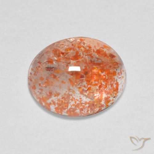2.07ct Natural laranja avermelhado Pedra do Sol, oval, Translúcido