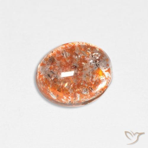 Pedra do Sol Laranja Médio Natural 1.45ct, oval, Translúcido