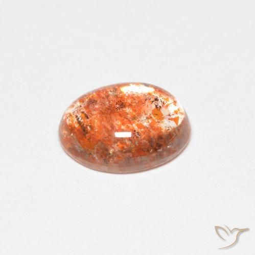 Pedra do Sol Laranja Médio Natural 1.45ct, oval, Translúcido