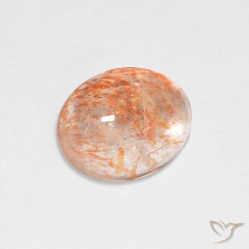 Pedra do Sol Laranja Tigre Claro Natural 1.67ct, oval, Translúcido