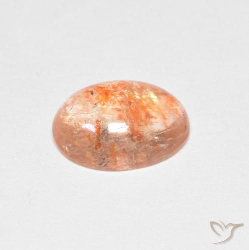 Pedra do Sol Laranja Tigre Claro Natural 1.67ct, oval, Translúcido