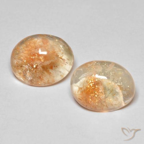 Pedras preciosas de Pedra do Sol Laranja Melão natural de 3.67 ct, oval, Translúcido