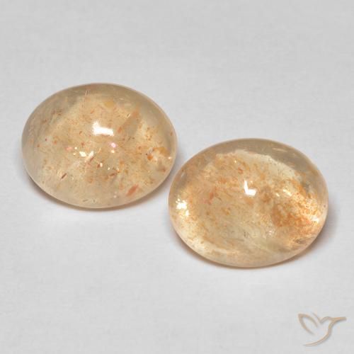 Pedras preciosas de Pedra do Sol Laranja Pêssego Claro natural de 5.18 ct, oval, Translúcido