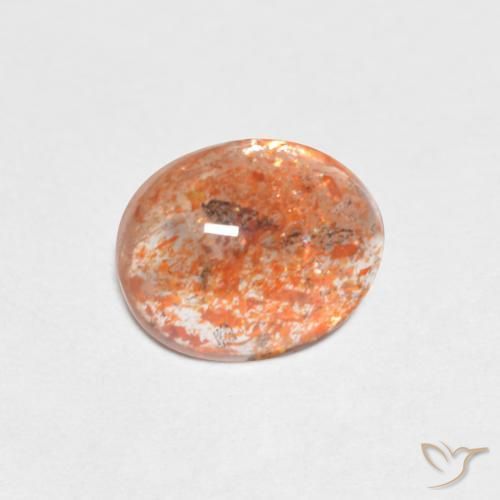 Pedra do Sol laranja quente Natural 1.37ct, oval, Translúcido