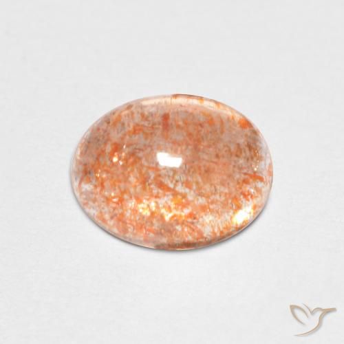1.38ct Natural Laranja claro Pedra do Sol, oval, Translúcido