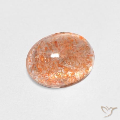 Pedra do Sol Laranja claro Natural 1.38ct, oval, Translúcido