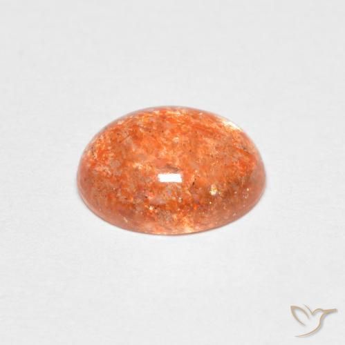 Pedra do Sol Laranja claro Natural 1.38ct, oval, Translúcido