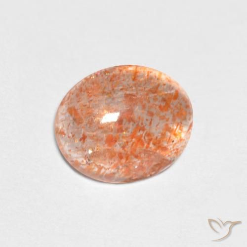 Pedra do Sol Laranja Médio Natural 1.51ct, oval, Translúcido