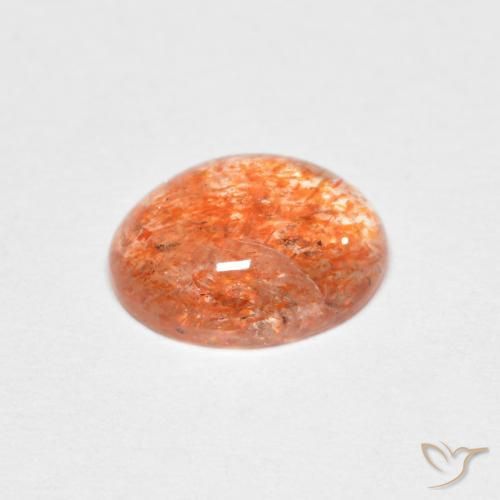 Pedra do Sol Laranja Médio Natural 1.51ct, oval, Translúcido
