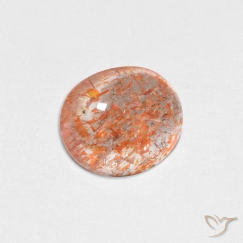 Pedra do Sol Laranja claro Natural 1.19ct, oval, Translúcido