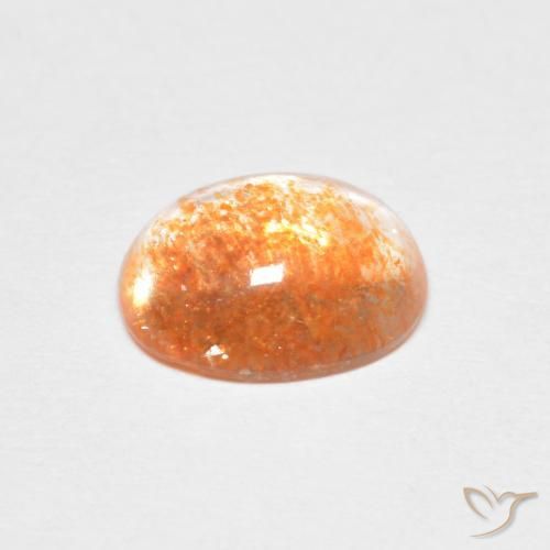 Pedra do Sol Medium Light-Orange Natural 1.46ct, oval, Translúcido