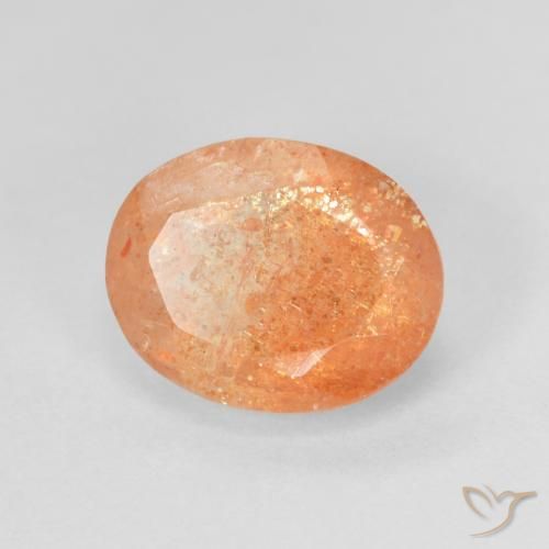 Pedra do Sol Laranja Profundo Natural 2.83ct, oval, Translúcido