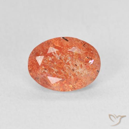 1.24ct Natural Laranja Médio Pedra do Sol, oval, Translúcido
