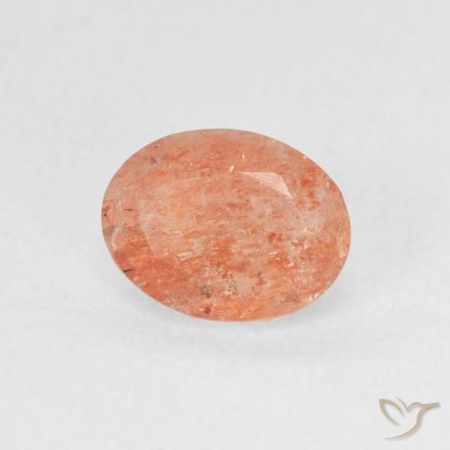 Pedra do Sol Laranja Médio Natural 1.22ct, oval, Translúcido