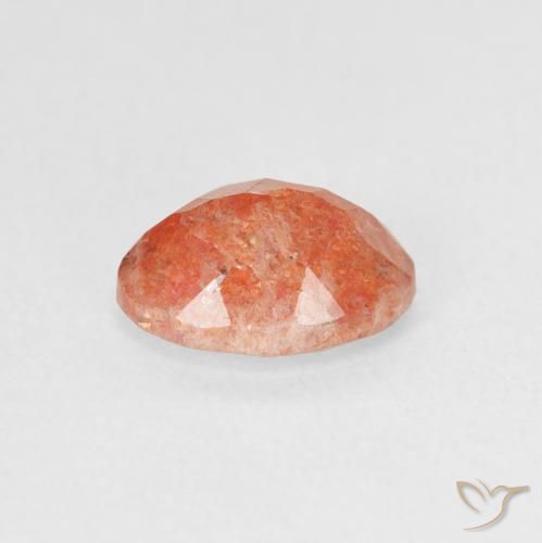 Pedra do Sol Laranja Médio Natural 1.22ct, oval, Translúcido